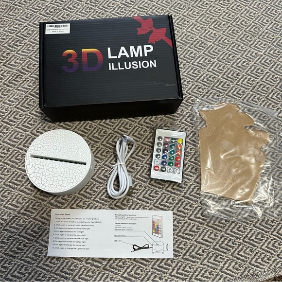 NEW 3D Sonic Hedgehog Anime Night Light LED Illusion Lamp Multi Color Table Lamp - Picture 4 of 9